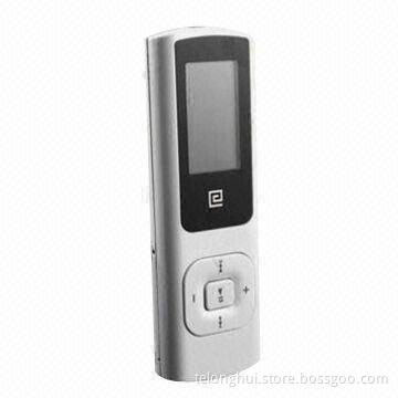 MP3 player with up to 8GB memory capacity and rubber coated body